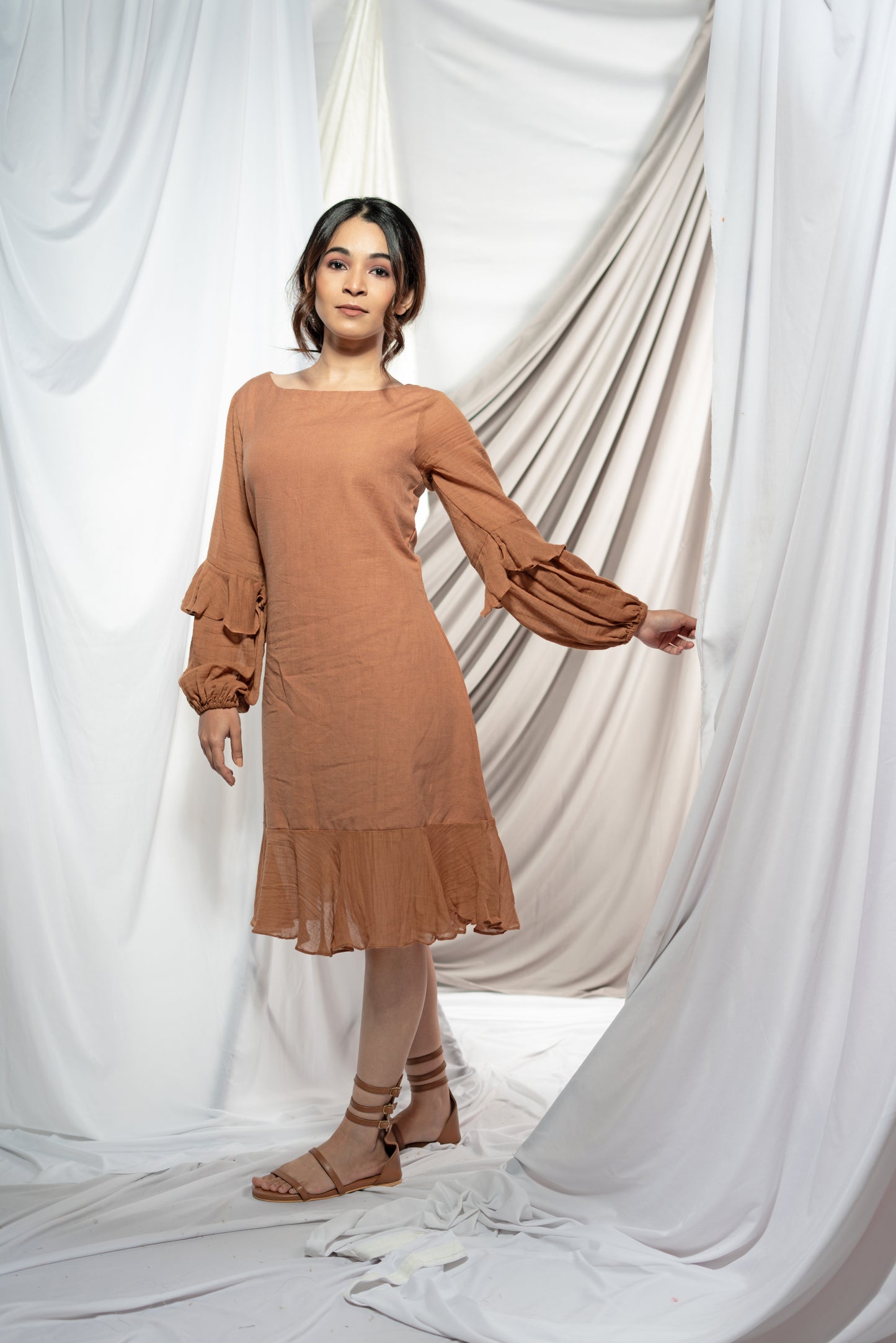 AMARYLLIS CINNAMON BRANDY DRESS