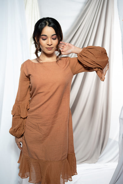 AMARYLLIS CINNAMON BRANDY DRESS