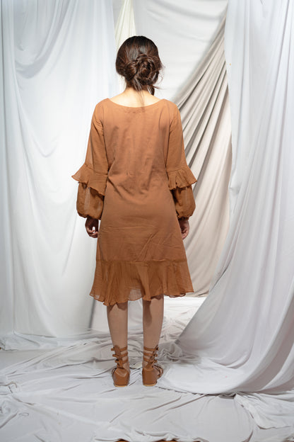 AMARYLLIS CINNAMON BRANDY DRESS