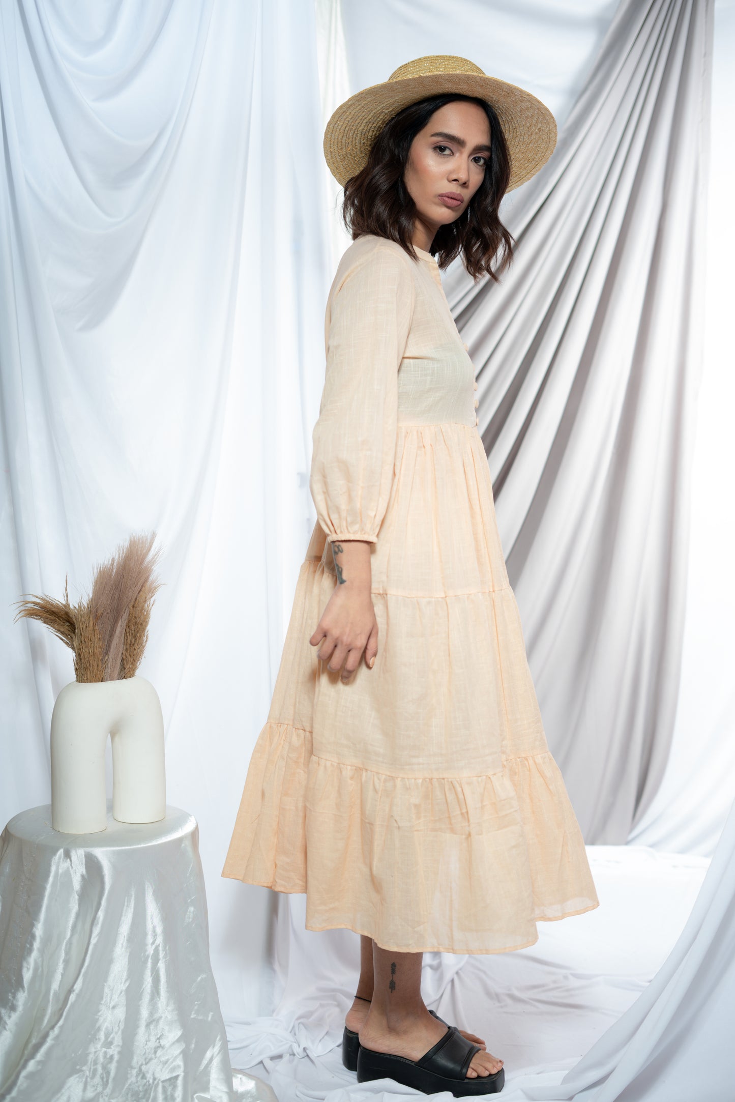 BETH OATMEAL DRESS